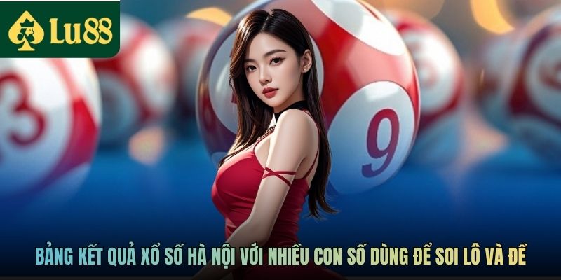 Bảng kết quả xổ số Hà Nội với nhiều con số dùng để soi lô và đề