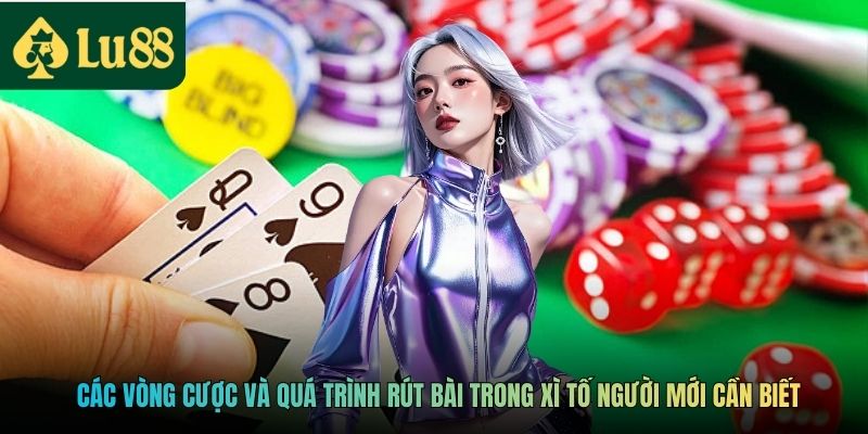 Các vòng cược và quá trình rút bài trong Xì tố người mới cần biết